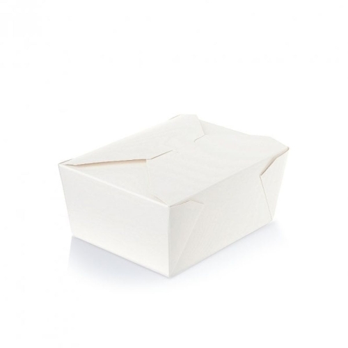  1000ml No.8 White Paper Takeaway Box Packaging Environmental