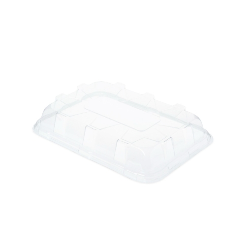  Recyclable rPET Lid For Medium Bagasse Sandwich Platter Packaging Environmental