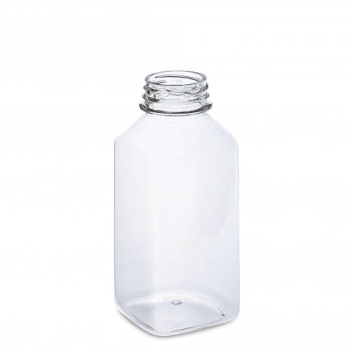  350ml Recyclable Square PET Plastic Bottle (Lid Sold Separately) Packaging Environmental