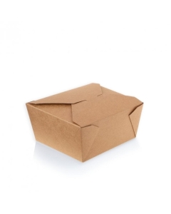 Salad 1000ml No.8 Kraft Brown Paper Takeaway Box Packaging Environmental