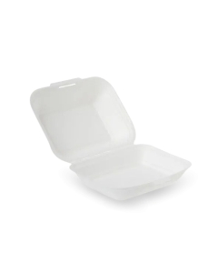 Bagasse Packaging 900ml Compostable White Bagasse Clamshell Burger Box Packaging Environmental