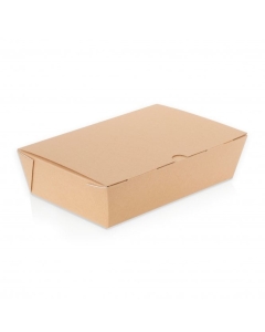  1150ml Kraft Brown Corrugated Paper Takeaway Box Packaging Environmental