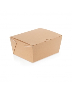 Salad 1150ml Kraft Brown Tall Corrugated Paper Takeaway Box Packaging Environmental