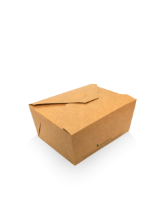 Salad 1000ml Compostable Kraft Brown Paper Takeaway Box Packaging Environmental