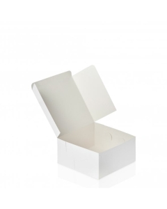 Cake & Cupcake Boxes Large Recyclable White Paper Folding Cake Box 8" x 8" x 4" Packaging Environmental