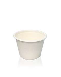 Ice Cream 4oz Compostable Bagasse Portion Pot Packaging Environmental