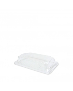 Sushi Trays Recyclable PET Lid For Bagasse Sushi Tray 164mm x 89mm Packaging Environmental