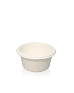  2oz Compostable White Bagasse Portion Pot Packaging Environmental