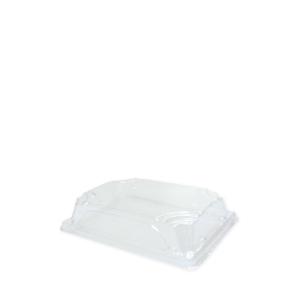 All Products Recyclable PET Lid For Bagasse Sushi Tray 165mm x 115mm Packaging Environmental 