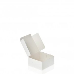 All Products Small Recyclable White Paper Folding Cake Box 6" x 6" x 3" Packaging Environmental 