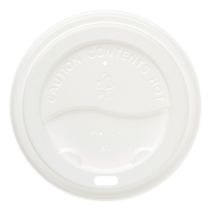 All Products White PS Lid For 10-20oz Paper Cup Packaging Environmental 