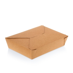 All Products 1400ml No.2 Kraft Brown Paper Takeaway Box Packaging Environmental 