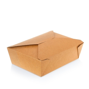 All Products 1900ml No.3 Kraft Brown Paper Takeaway Box Packaging Environmental 