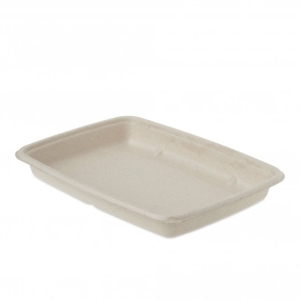 All Products 600ml Compostable Bagasse Rectangular Tray Packaging Environmental 