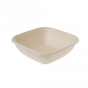 All Products 750ml Compostable Bagasse Square Bowl Packaging Environmental 