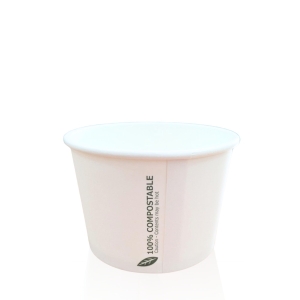 All Products 12oz Compostable White Squat Paper Soup Container Packaging Environmental 