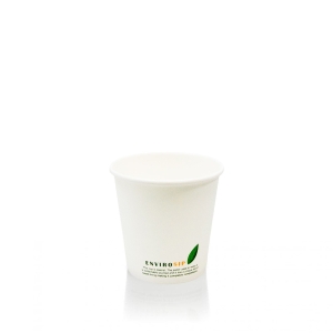 All Products 4oz Compostable White Single Wall Paper Cup (Envirosip) Packaging Environmental 