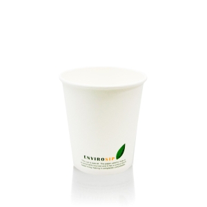 All Products 6oz Compostable White Single Wall Paper Cup (Envirosip) Packaging Environmental 