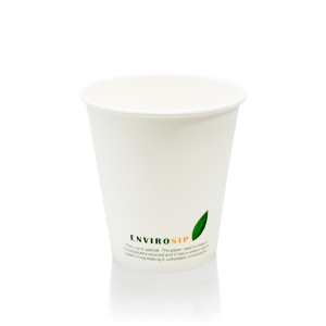 All Products 10oz Compostable White Single Wall Paper Cup (Envirosip) Packaging Environmental 