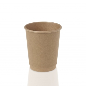 All Products 8oz Recyclable Kraft Brown Double Wall Paper Cup Packaging Environmental 