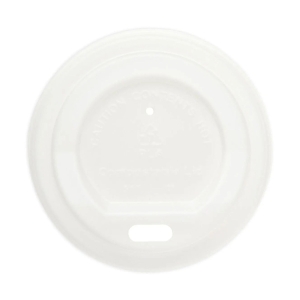 All Products Compostable White PLA Lid For 8oz Paper Cup Packaging Environmental 