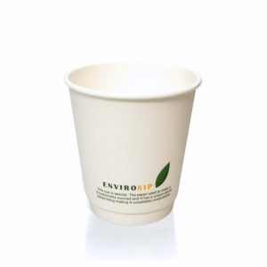 All Products 10oz Compostable White Double Wall Paper Cup (Envirosip) Packaging Environmental 