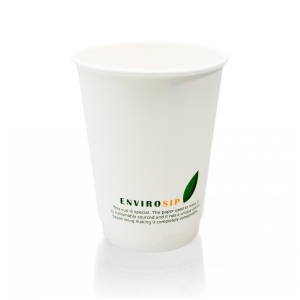 All Products 12oz Compostable White Double Wall Paper Cup (Envirosip) Packaging Environmental 