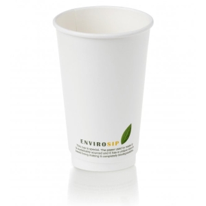 All Products 16oz Compostable White Double Wall Paper Cup (Envirosip) Packaging Environmental 