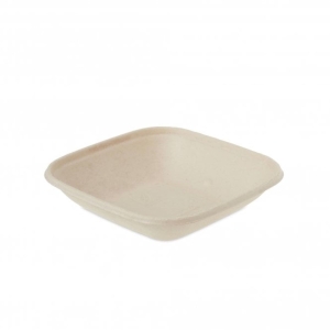 All Products 500ml Compostable Square Bagasse Shallow Bowl Packaging Environmental 