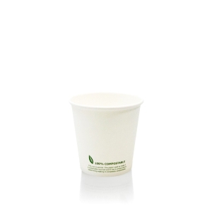 All Products 4oz Compostable White Single Wall Paper Cup Packaging Environmental 