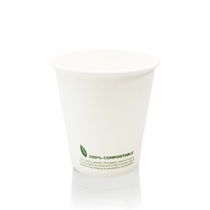 All Products 10oz Compostable White Single Wall Paper Cup Packaging Environmental 