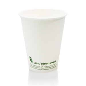 All Products 12oz Compostable White Single Wall Paper Cup Packaging Environmental 