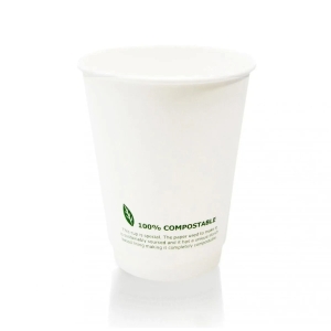 All Products 12oz Compostable White Double Wall Paper Cup Packaging Environmental 