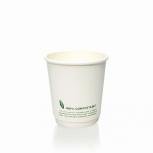 All Products 6oz Compostable White Double Wall Paper Cup Packaging Environmental 