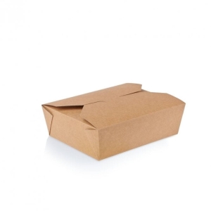 All Products 900ml No.5 Kraft Brown Paper Takeaway Box Packaging Environmental 