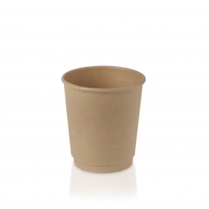 All Products 6oz Recyclable Kraft Brown Double Wall Paper Cup Packaging Environmental 