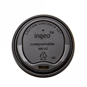 All Products Compostable Black PLA Lid For 4oz Paper Cup Packaging Environmental 