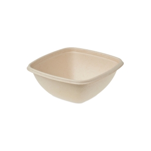 All Products 375ml Compostable Square Bagasse Bowl Packaging Environmental 