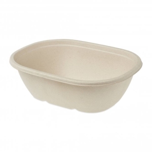 All Products 770ml Compostable Oval Bagasse Bowl Packaging Environmental 