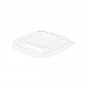 All Products Recyclable rPET Lid For 375/500ml Square Bagasse Bowl Packaging Environmental 