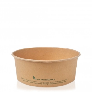 All Products 26oz Compostable PLA Kraft Brown Bowl Packaging Environmental 