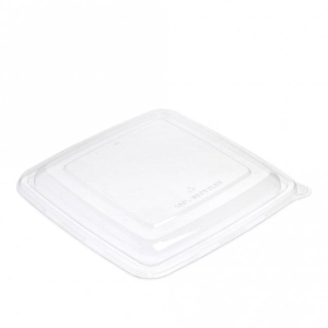All Products Recyclable rPET Lid For 1000/1400ml Square Bagasse Tray Packaging Environmental 