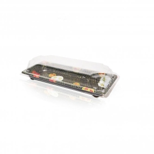 All Products Medium Rectangular PS Plastic Sushi Tray & Lid 228mm 97mm Packaging Environmental 