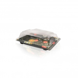 All Products Medium Rectangular PS Plastic Sushi Tray & Lid 172mm  x 121mm Packaging Environmental 
