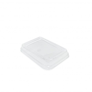 All Products Recyclable PET Lid For 370ml Bagasse Food Tray Packaging Environmental 