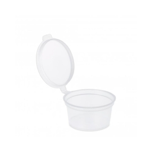 All Products 1oz Recyclable PP Hinged Lid Portion Pot Packaging Environmental 