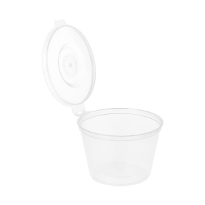 All Products 4oz Recyclable PP Hinged Lid Portion Pot Packaging Environmental 