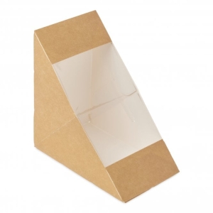 All Products 72mm Kraft Brown Sandwich Box Packaging Environmental 