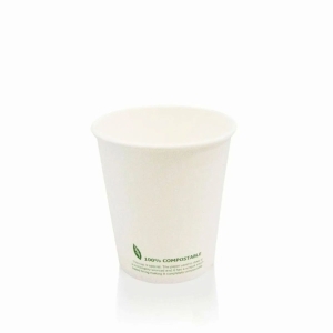 All Products 6oz Compostable White Single Wall Paper Cup Packaging Environmental 
