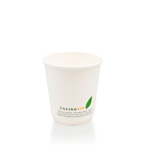 All Products 6oz Compostable White Double Wall Paper Cup (Envirosip) Packaging Environmental 